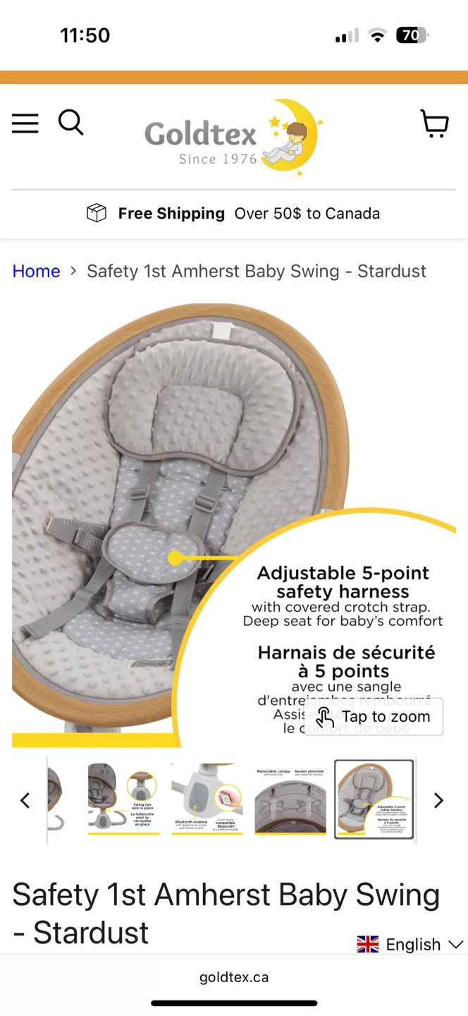 Safety 1st Amherst Baby Swing - Stardust - photo 4