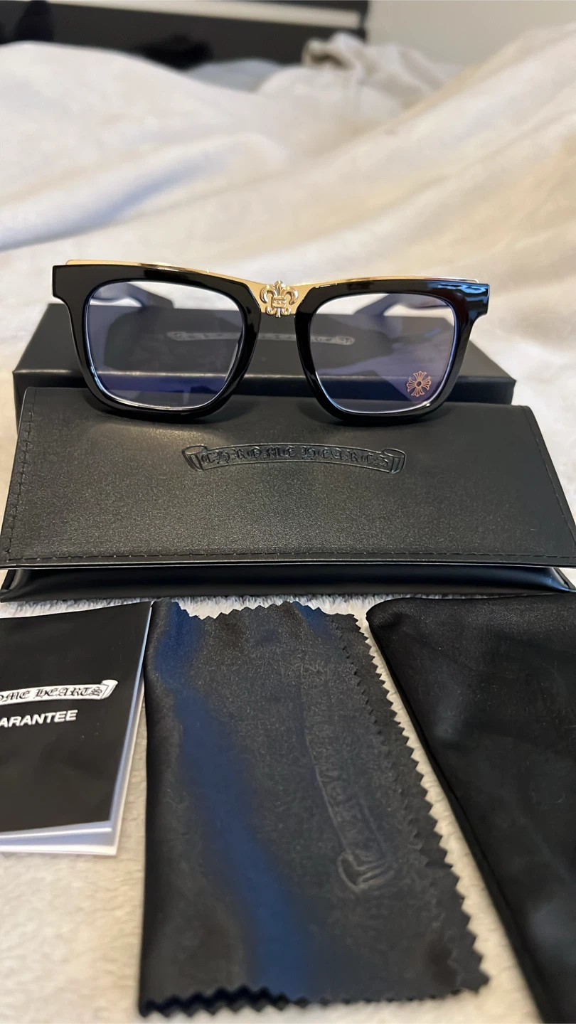 Chrome Hearts Glasses - Black & Gold