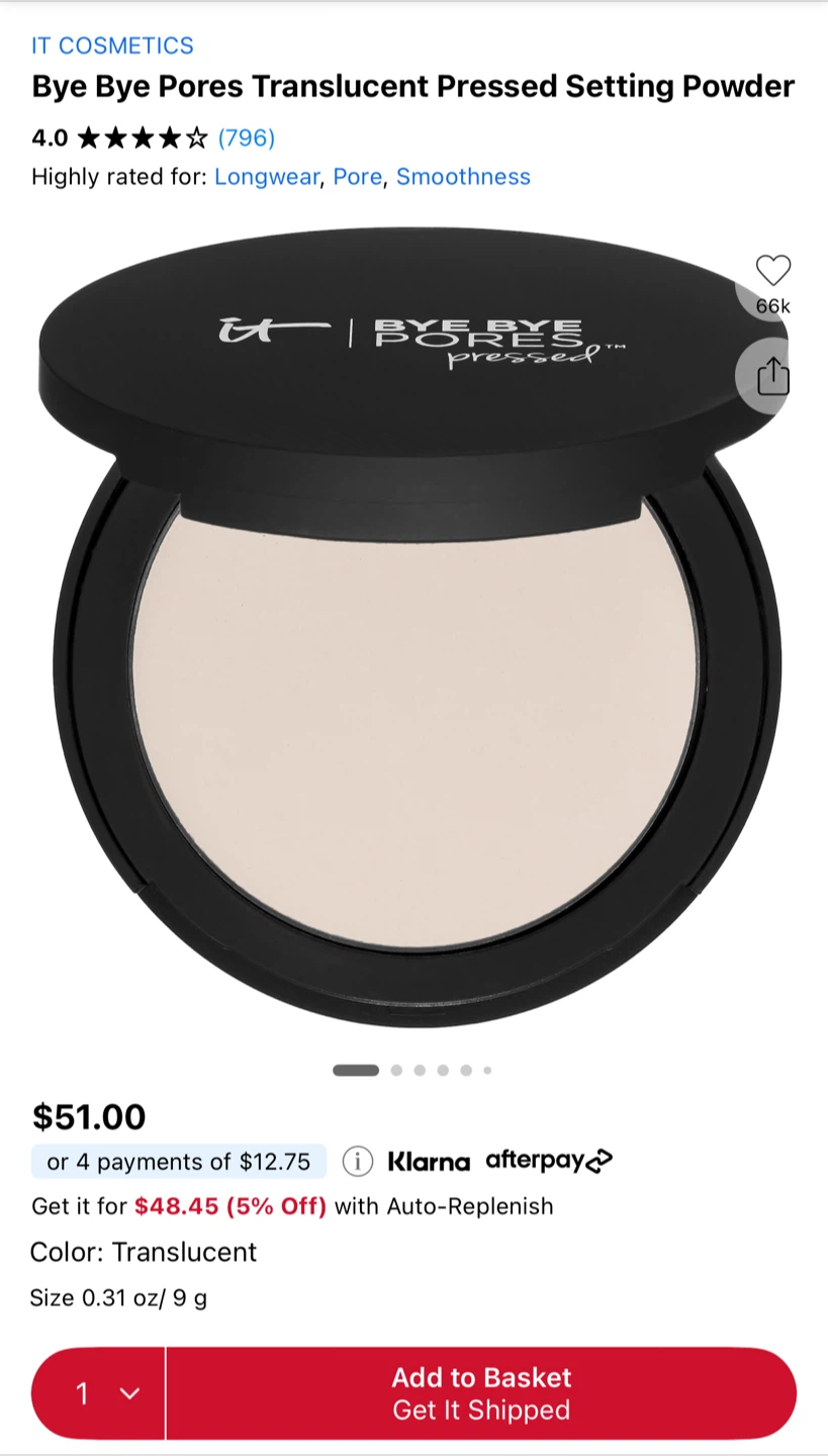 BNIB IT COSMETICS Bye Bye Pores Pressed Setting Powder - photo 2