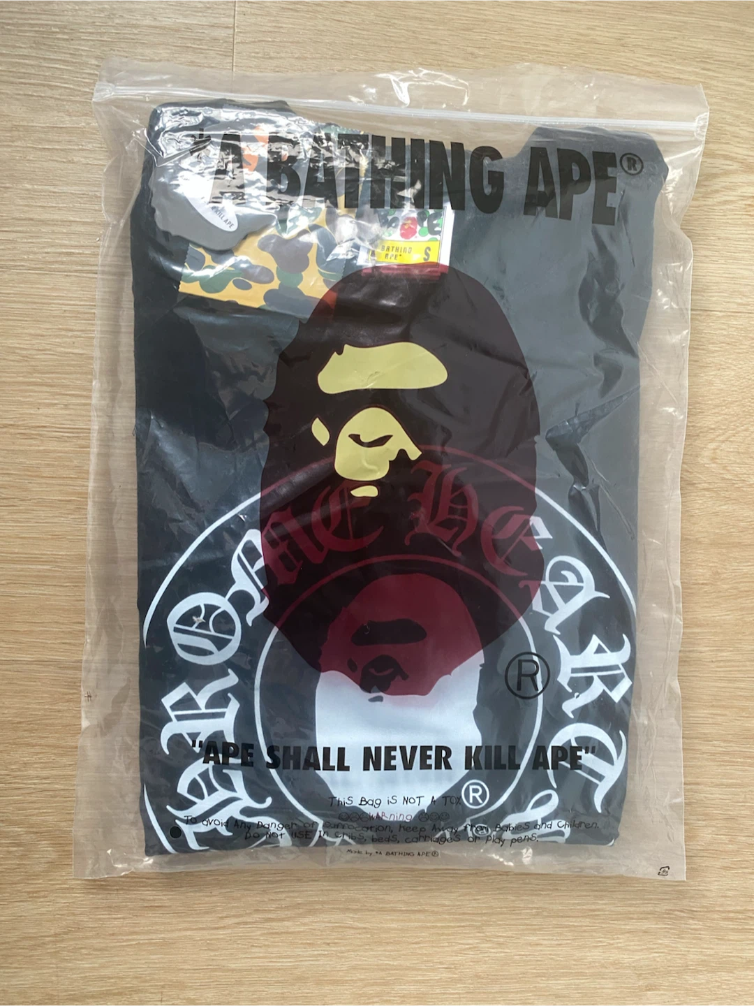 A Bathing Ape x Chrome Hearts Black T-Shirt Size S - photo 2