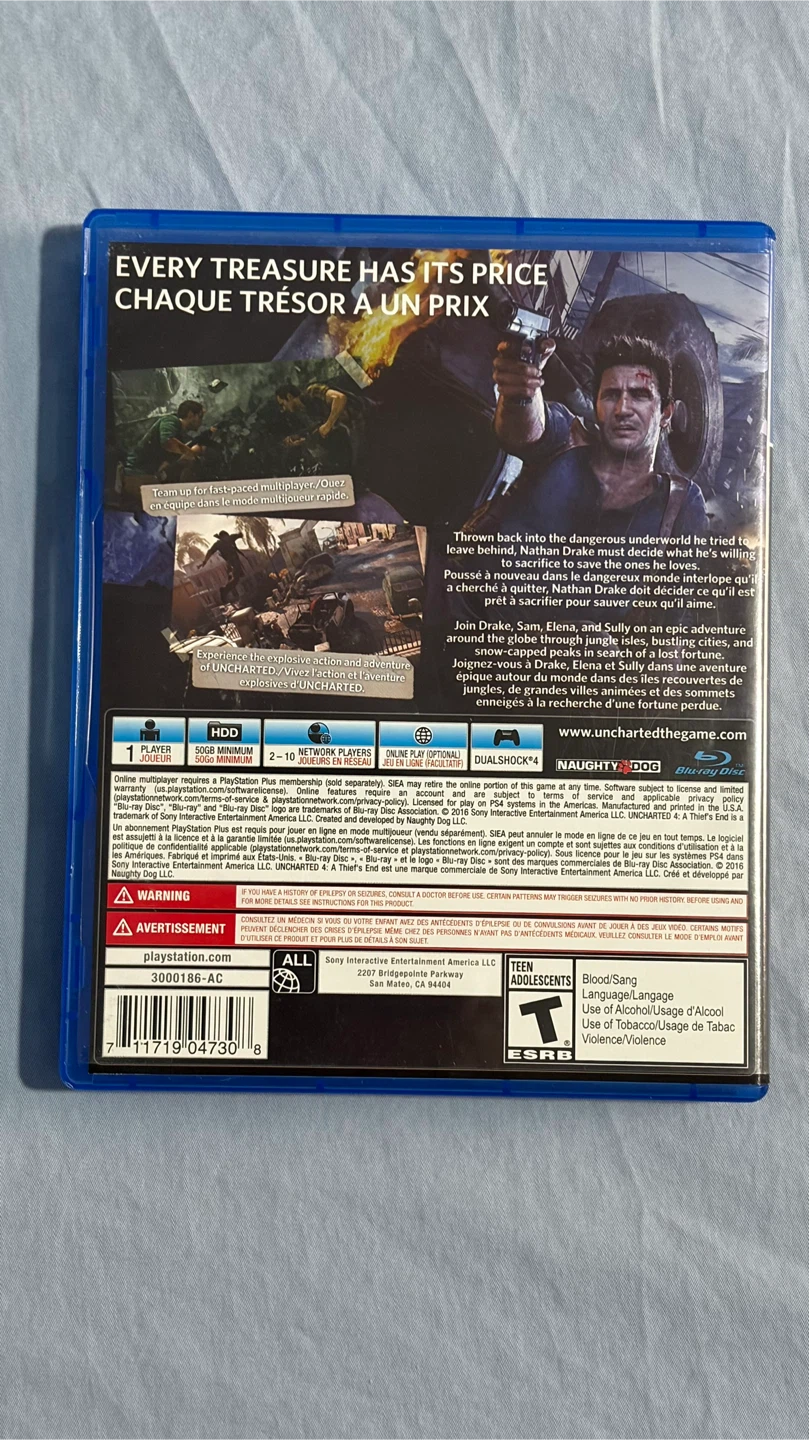 Uncharted 4: A Thief's End PS4 Game - photo 2