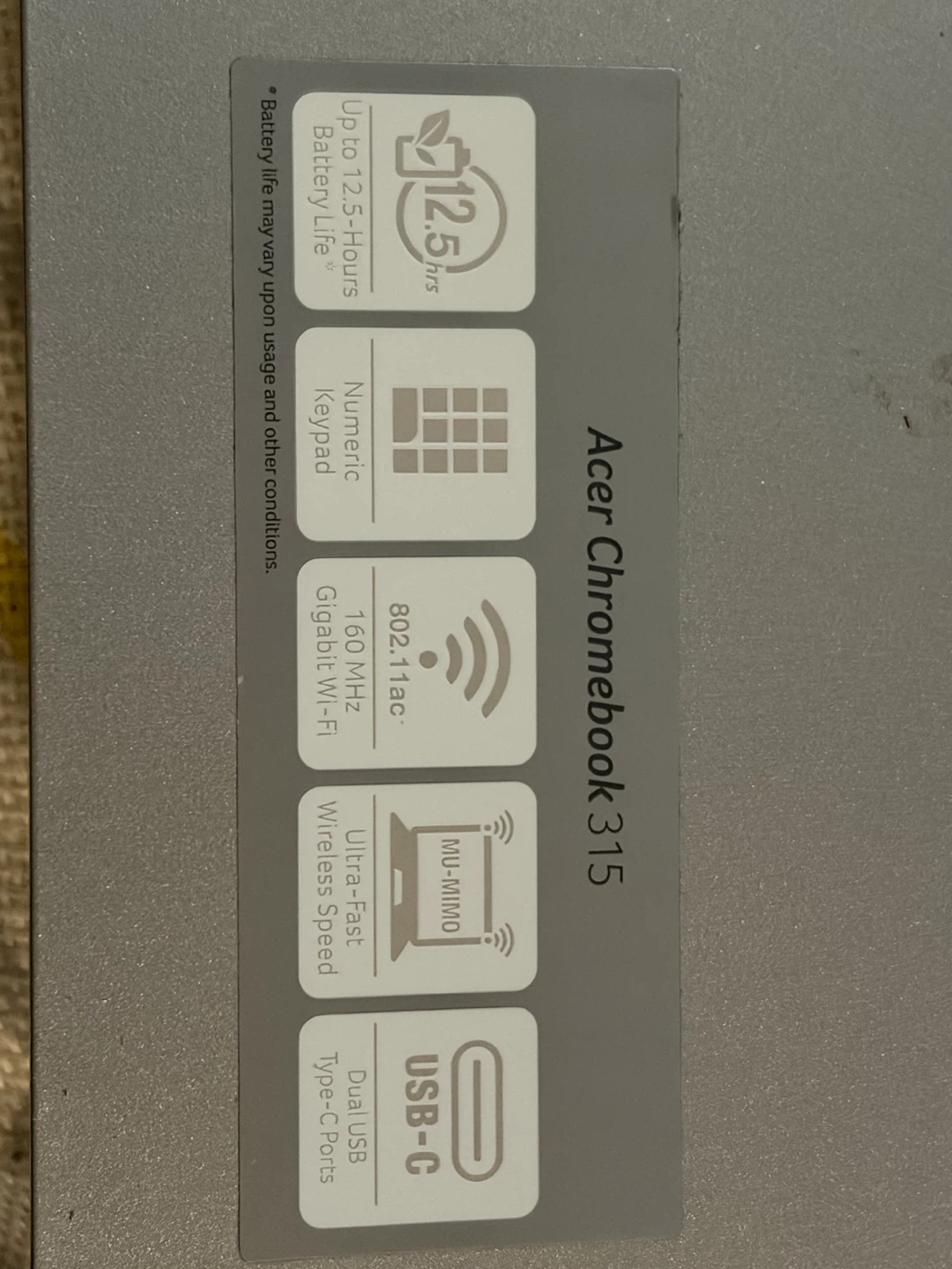 Acer Chromebook Laptop - photo 3