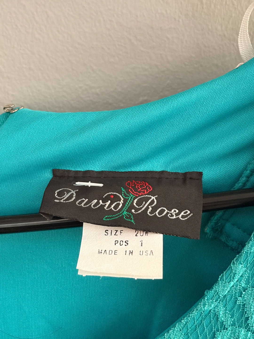 WOMENS PLUS SIZE 20W DRESS IN TEAL BY DAVID ROSE MESH FABRIC - photo 4