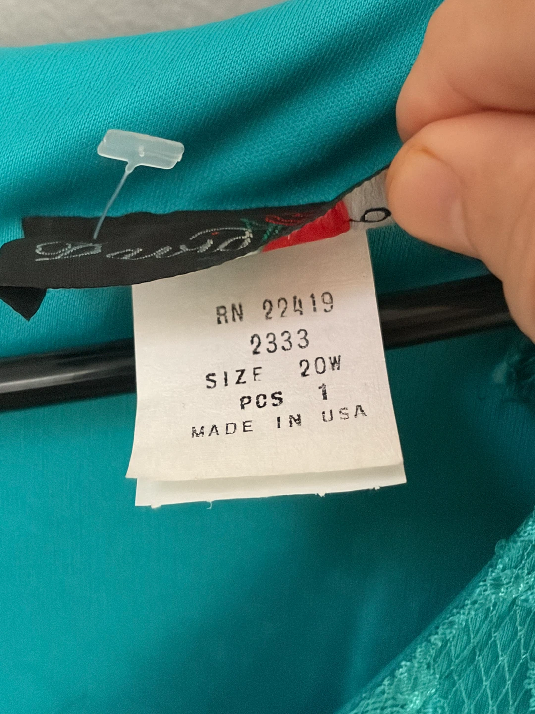 WOMENS PLUS SIZE 20W DRESS IN TEAL BY DAVID ROSE MESH FABRIC - photo 5