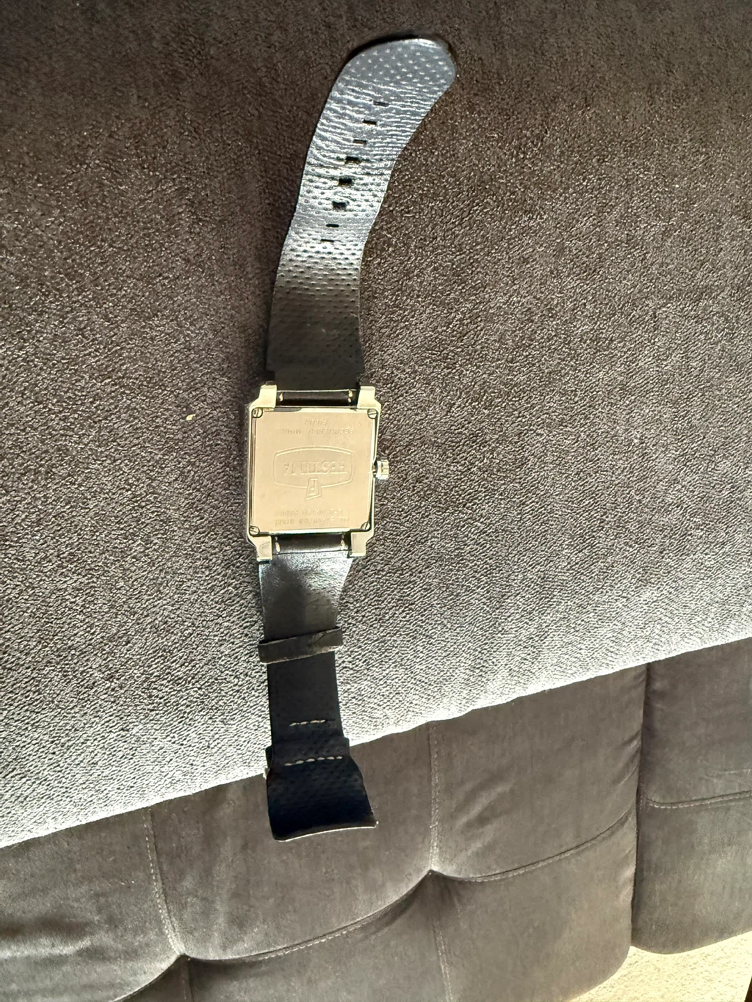 Diesel Square Watch - Black Leather Strap - photo 4