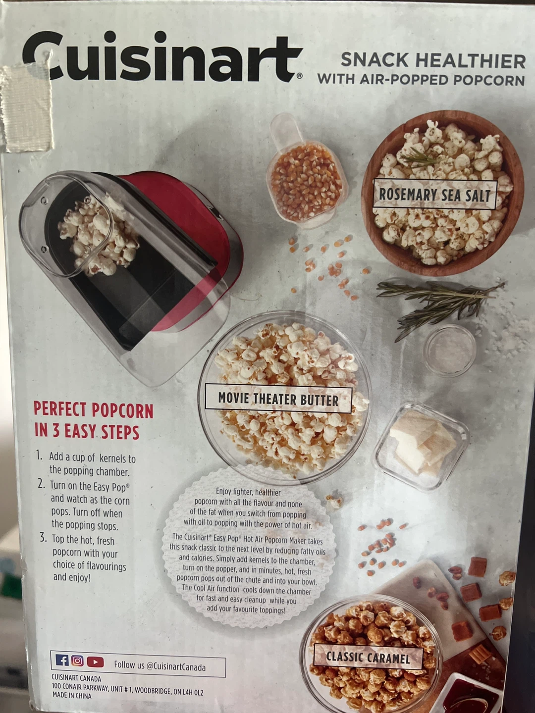 Cuisinart Easy Pop Hot Air Popcorn Maker - photo 2