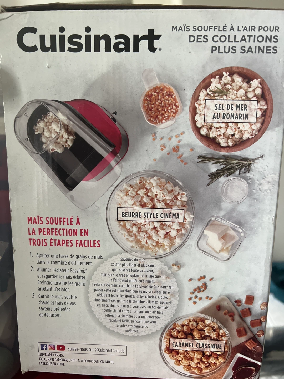 Cuisinart Easy Pop Hot Air Popcorn Maker - photo 3
