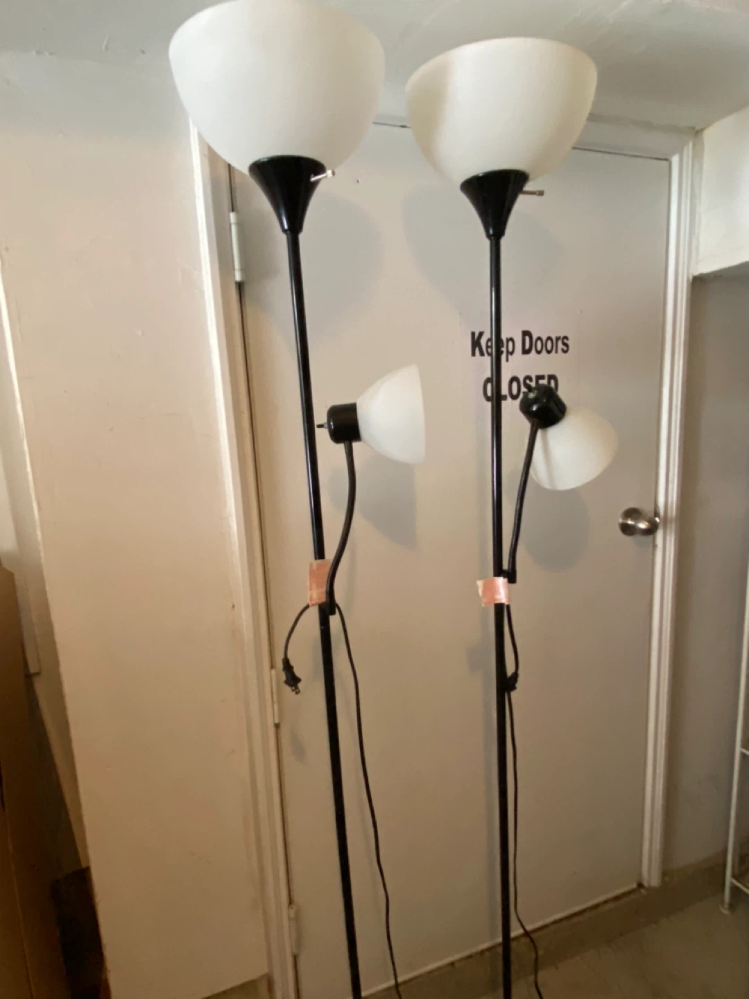 Pair of Floor Lamps with Adjustable Reading Lights