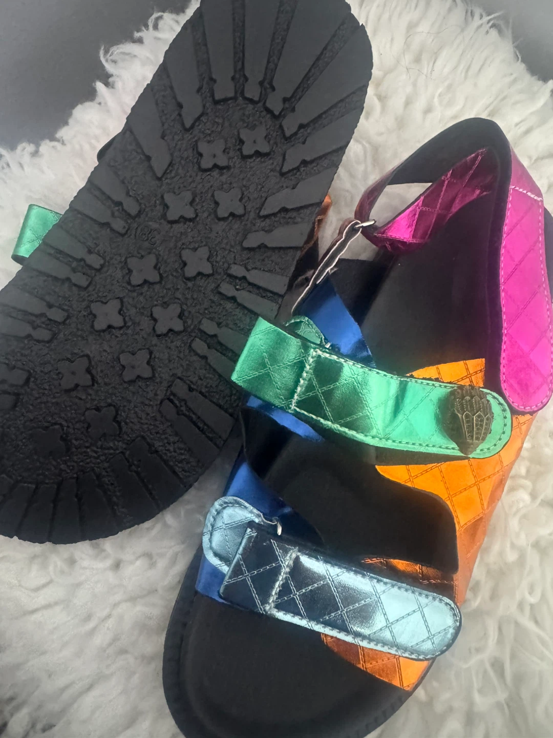Kurt Geiger Rainbow Metallic Sandals