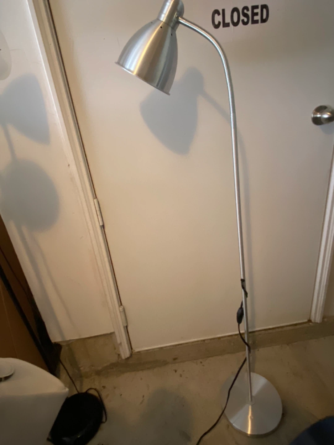 Adjustable Silver Floor Lamp