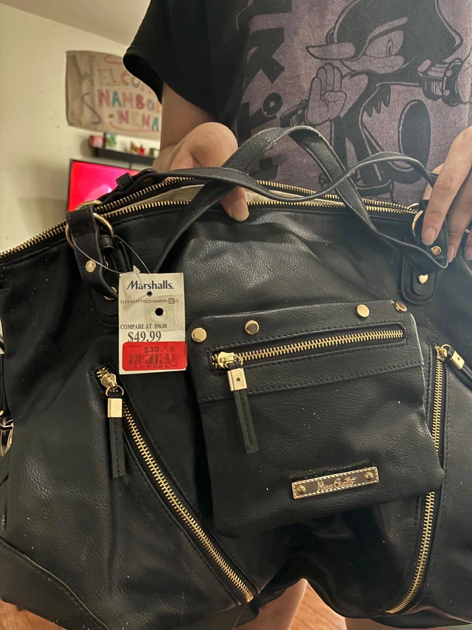 Black Miss Gustto Satchel Purse