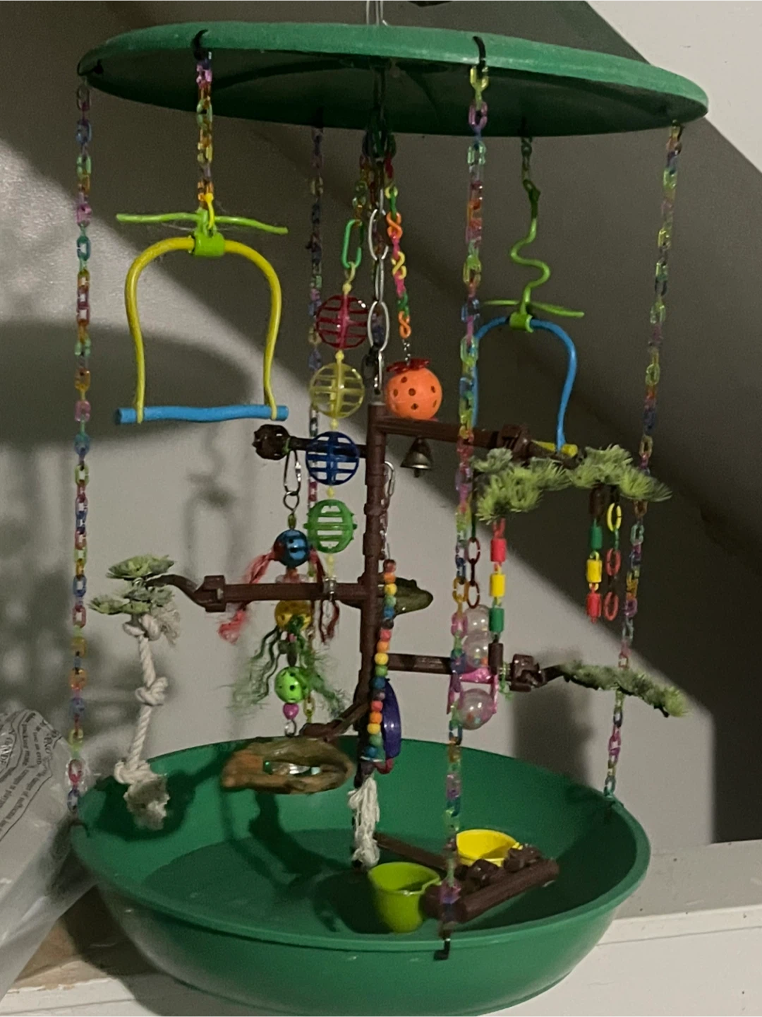 Bird Play Stand with Perches and Toys