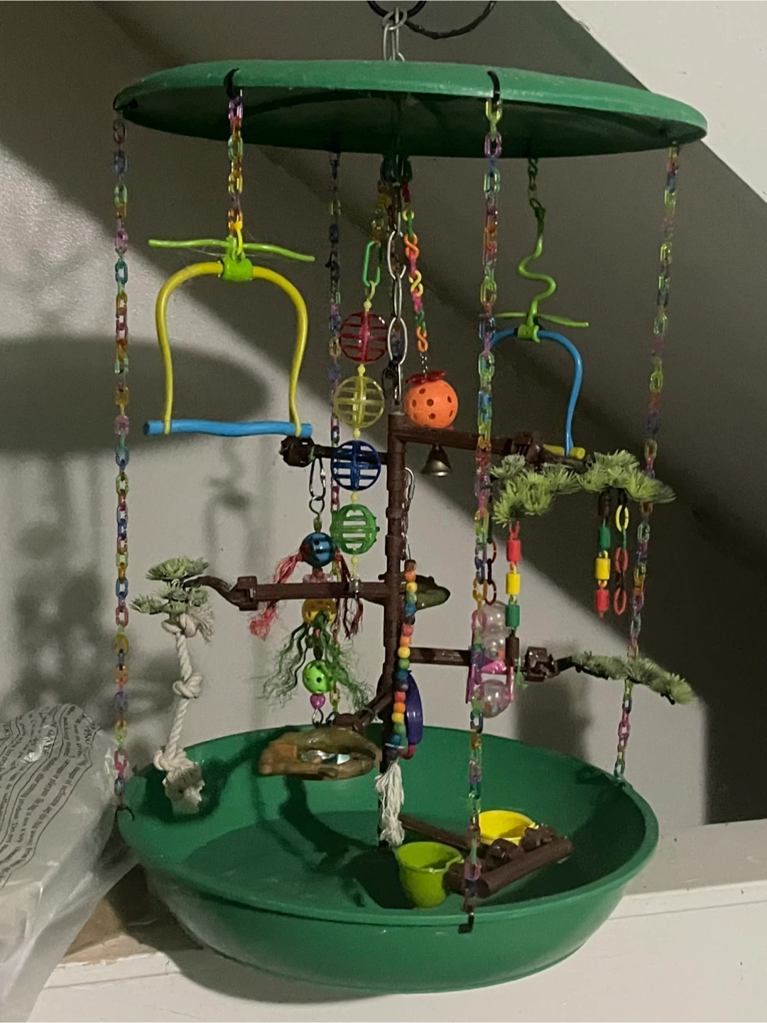 Bird Play Stand with Perches and Toys - photo 3