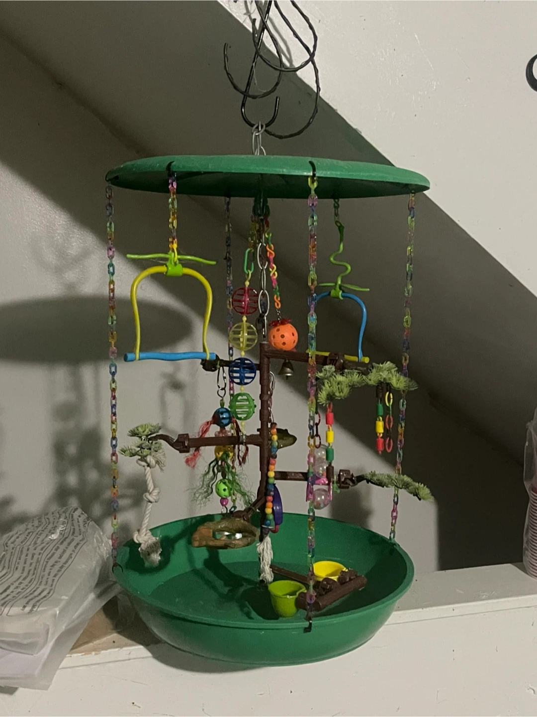 Bird Play Stand with Perches and Toys - photo 4