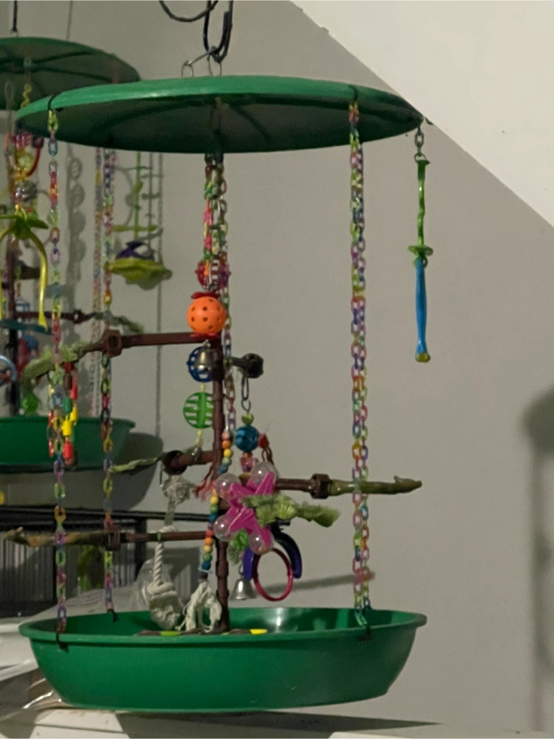 Bird Play Stand with Perches and Toys - photo 5
