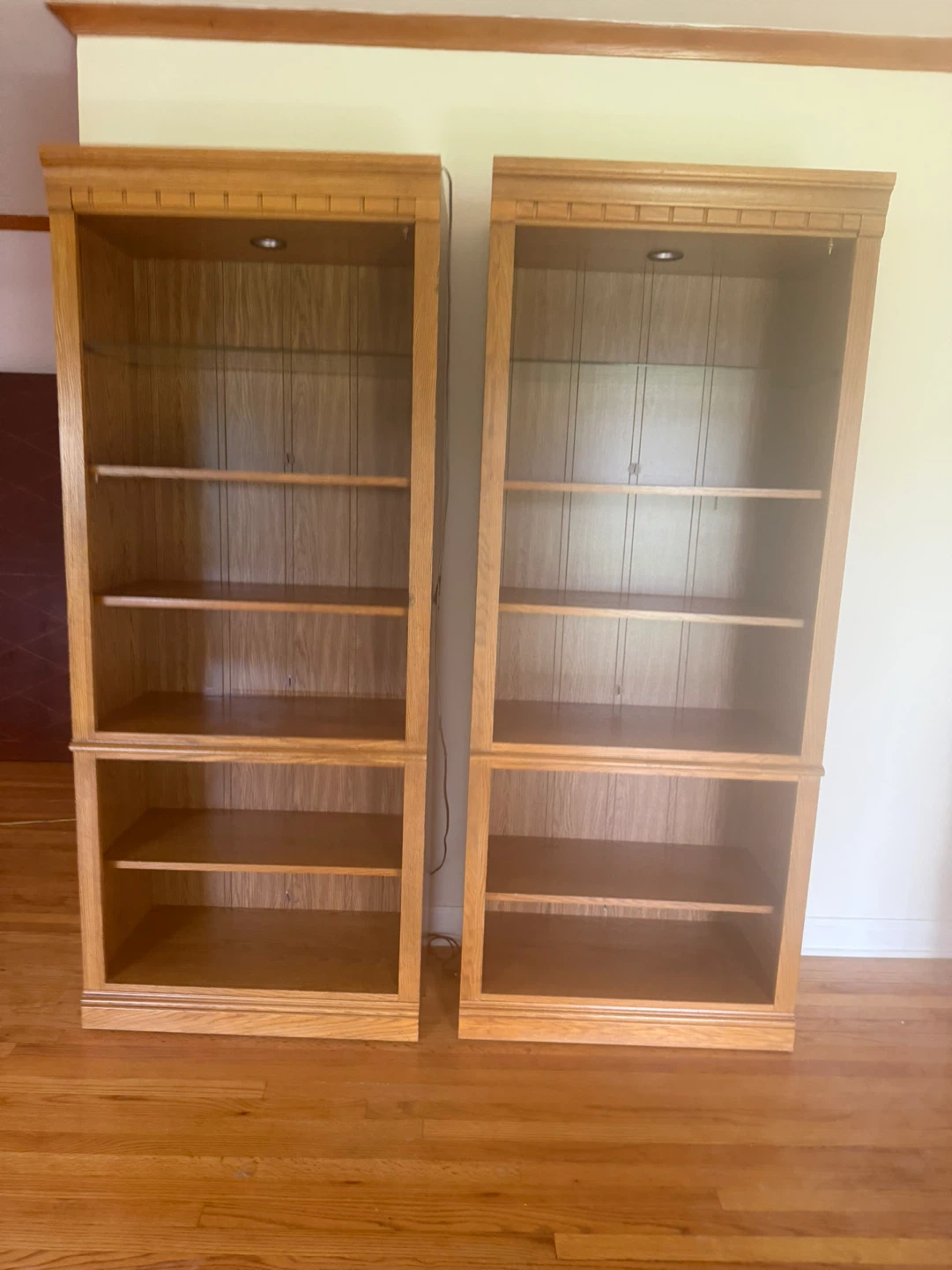Set of 2 Wooden Bookcases