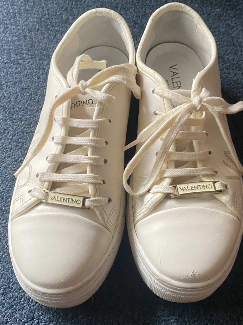 Valentino Leather Sneakers - White