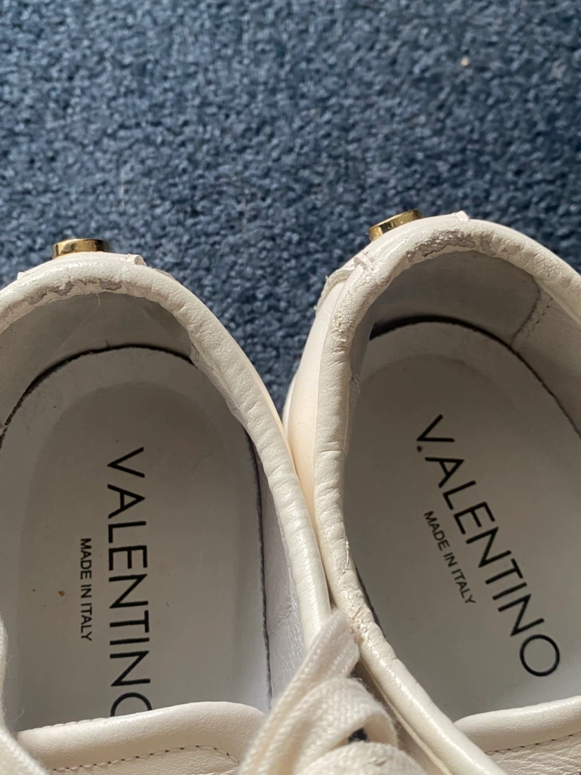 Valentino Leather Sneakers - White - photo 4