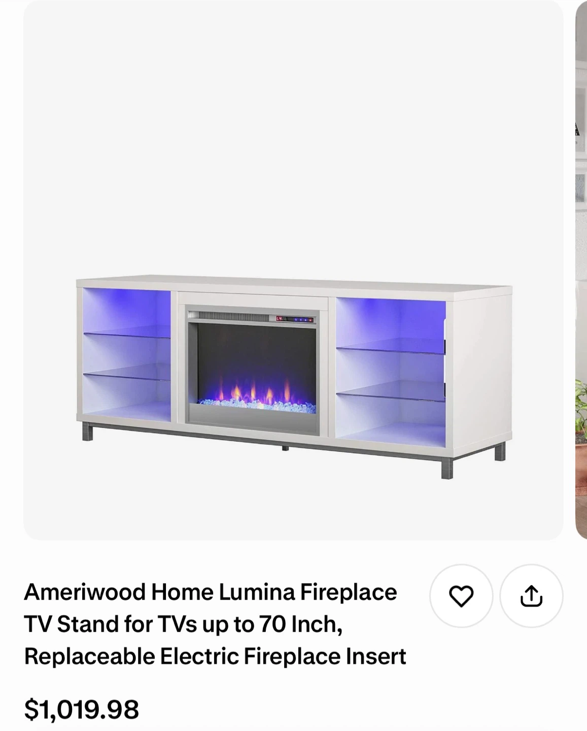 Lumina Fireplace TV Stand - photo 4