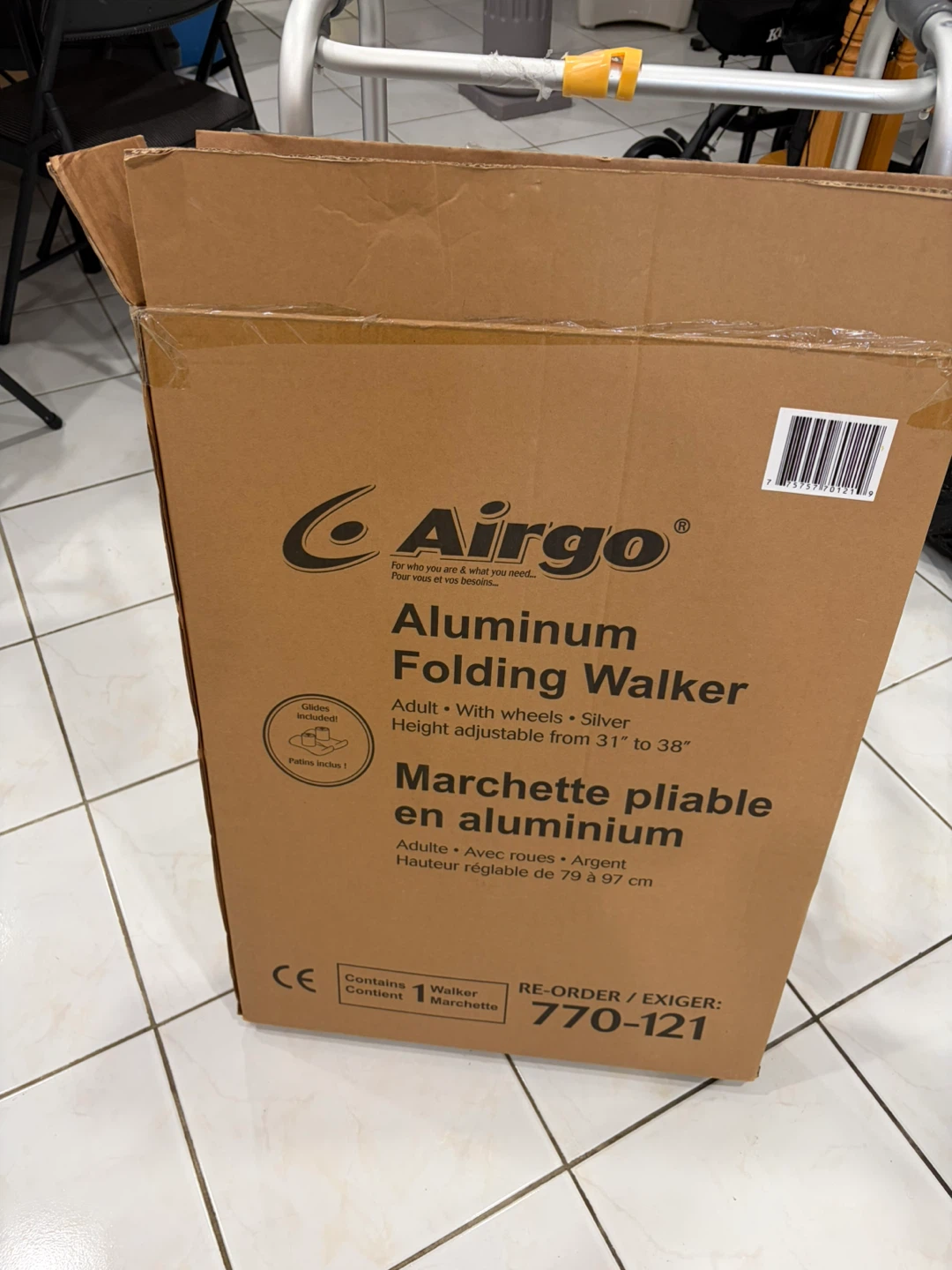 Airgo Folding Aluminum Walker - photo 2