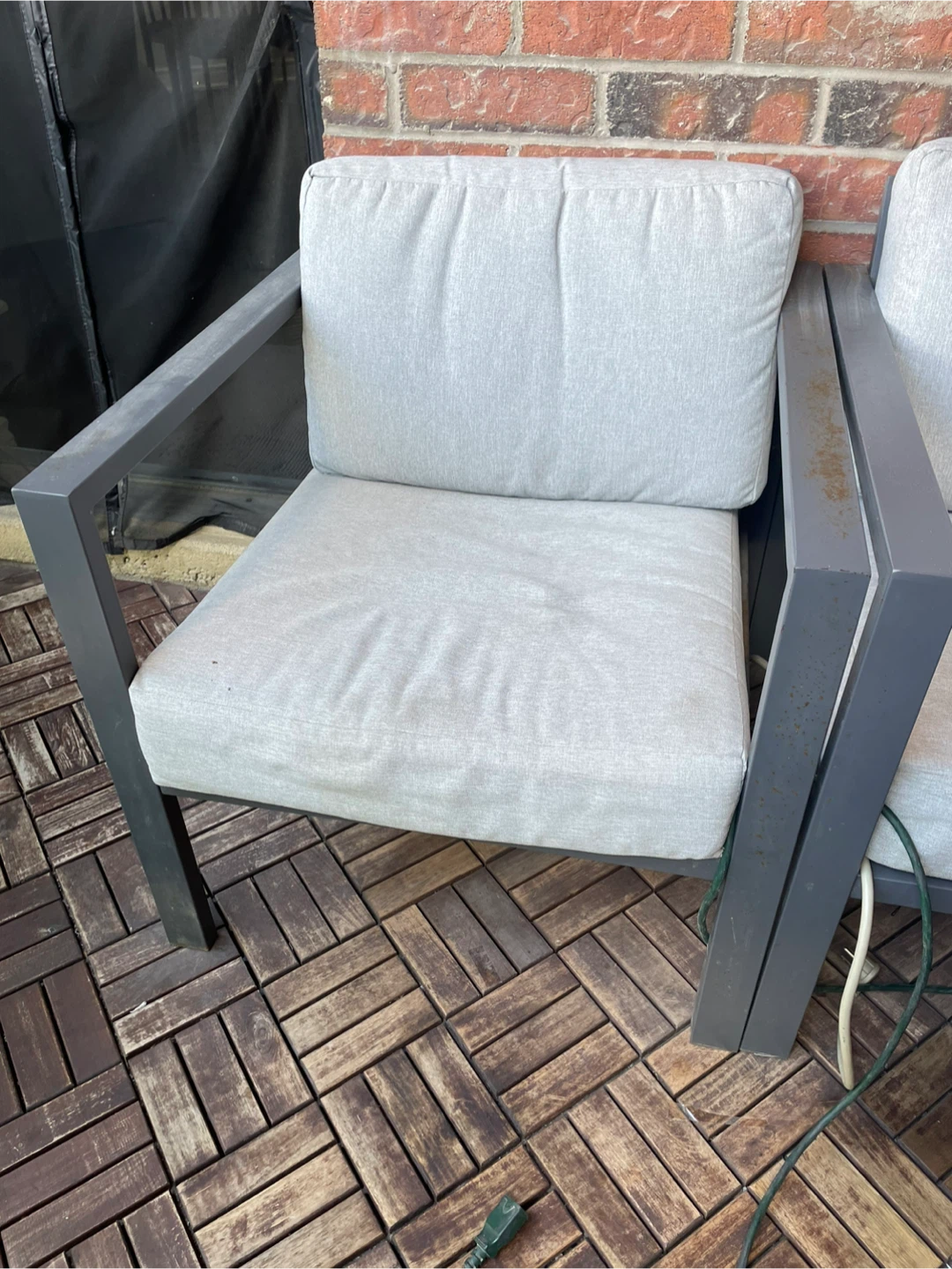 Grey Outdoor Armchair with Cushions - photo 2