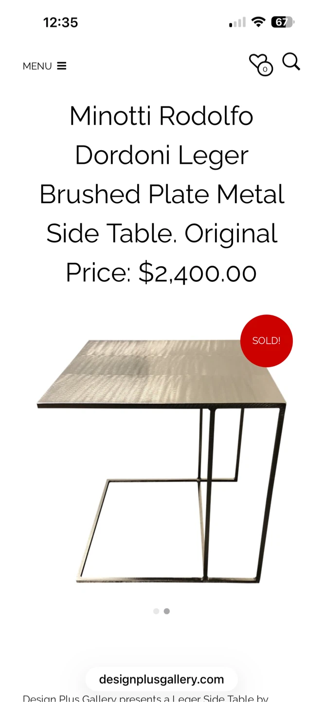 MINOTTI RODOLFO DORDONI LEGER STEEL SIDE COFFEE SOFA TABLE - photo 5