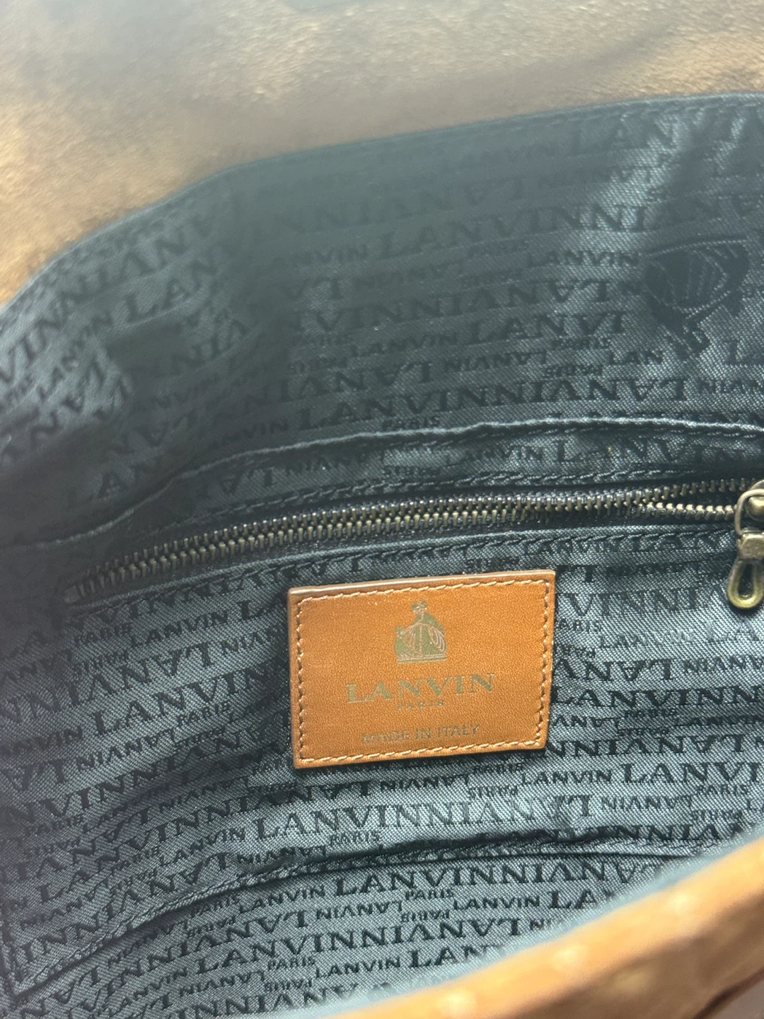 Authentic Lanvin Paris Happy Suede Quilted Shoulder Bag - photo 4