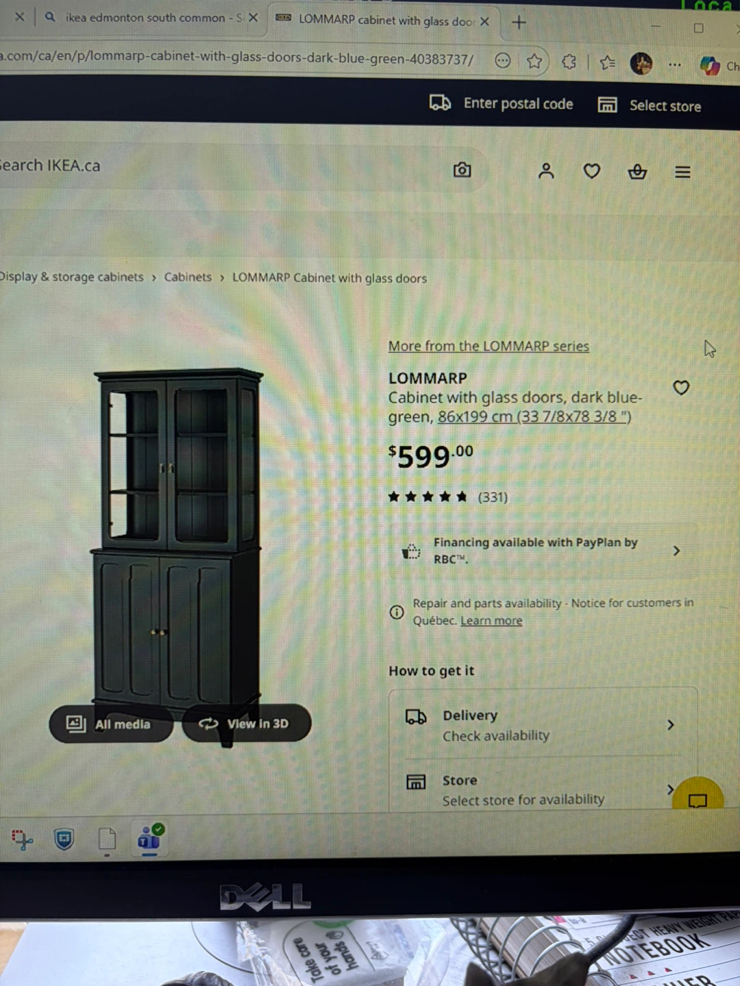 IKEA LOMMARP Cabinet with Glass Doors - photo 3