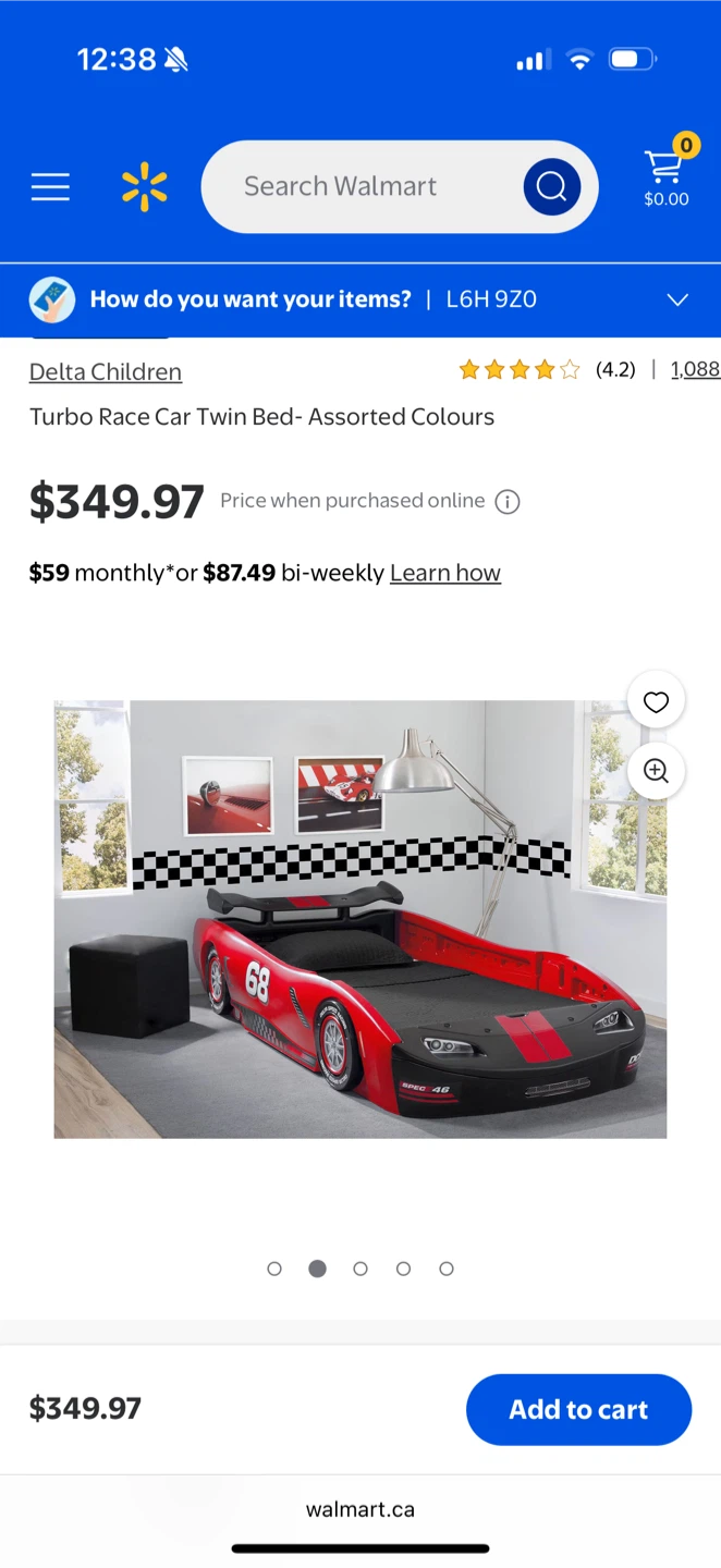Children Race Car Twin Bed with mattress - photo 2