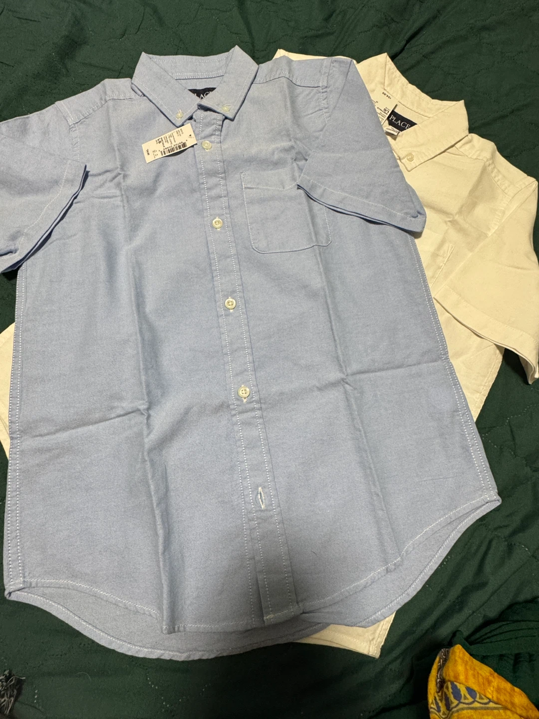 Brand New 10/12 Size Short Sleeve Button-Up Shirts - Set of 2 - photo 2