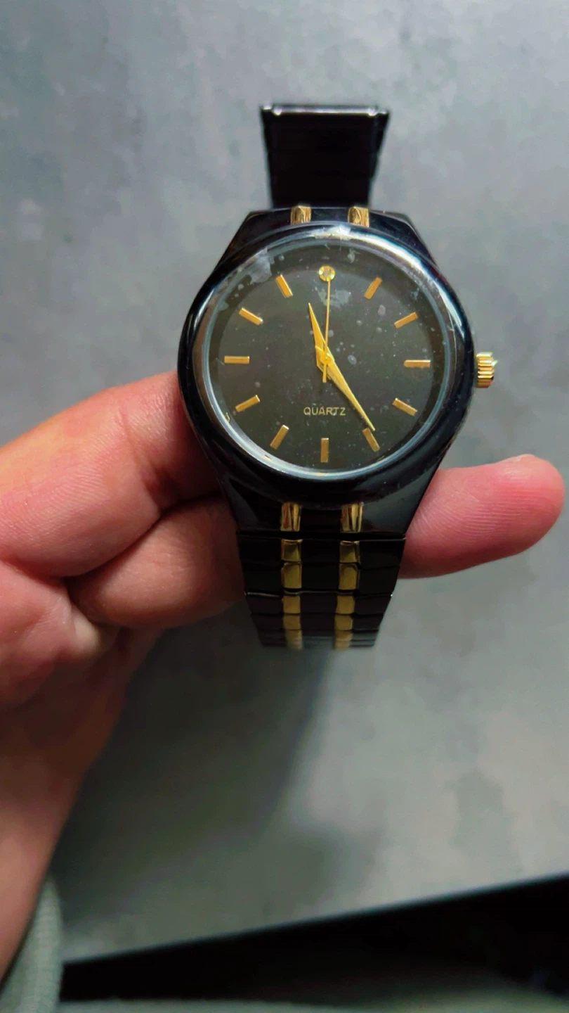 Black and Gold Quartz Watch