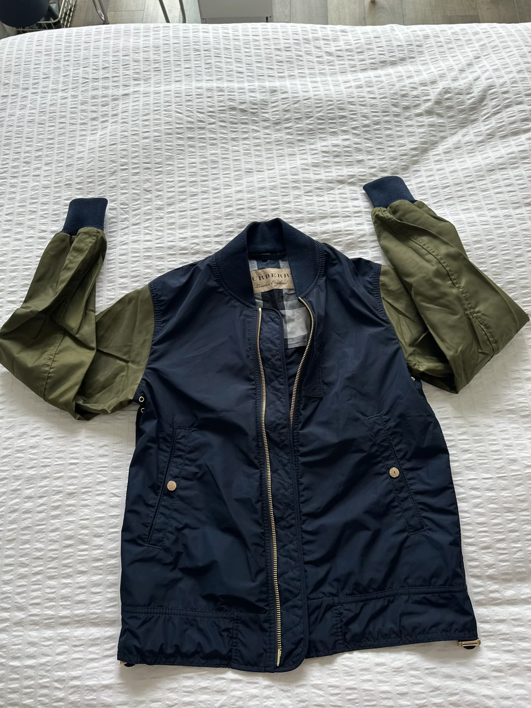 Burberry Bomber Jacket Navy & Olive Green