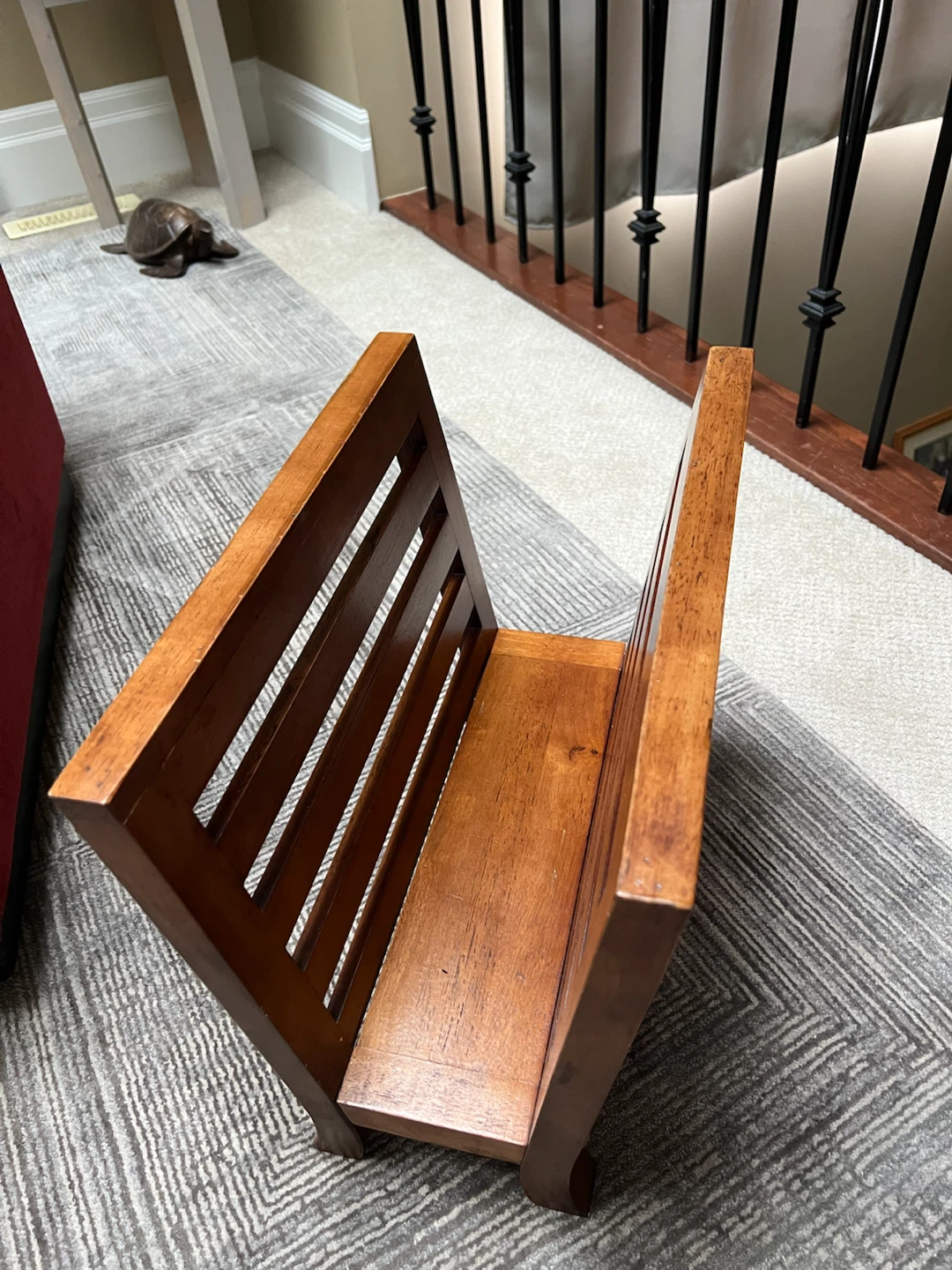 Vintage Solid Wood Magazine Holder/Vinyl Record Storage Crate - photo 3