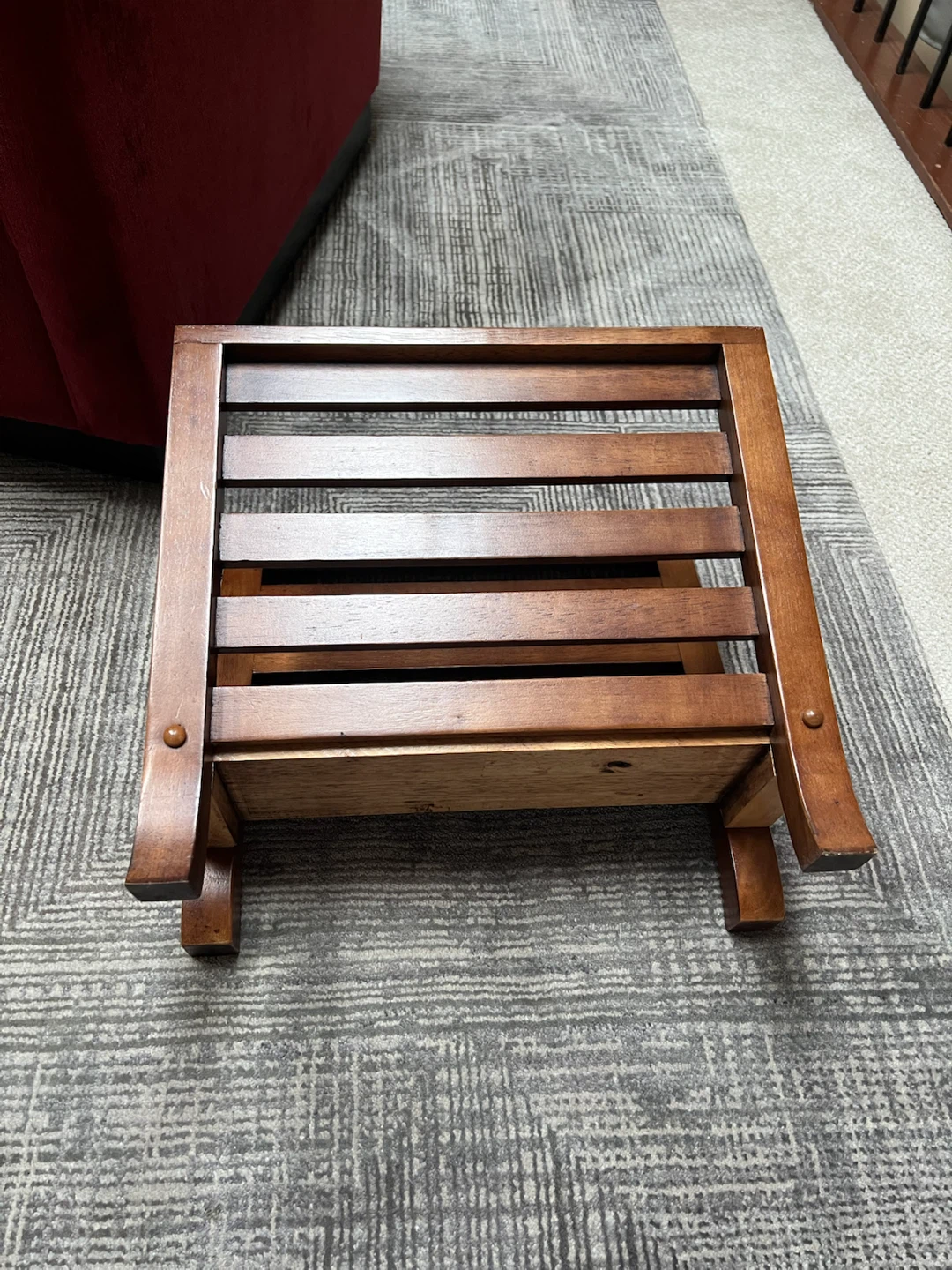 Vintage Solid Wood Magazine Holder/Vinyl Record Storage Crate - photo 4