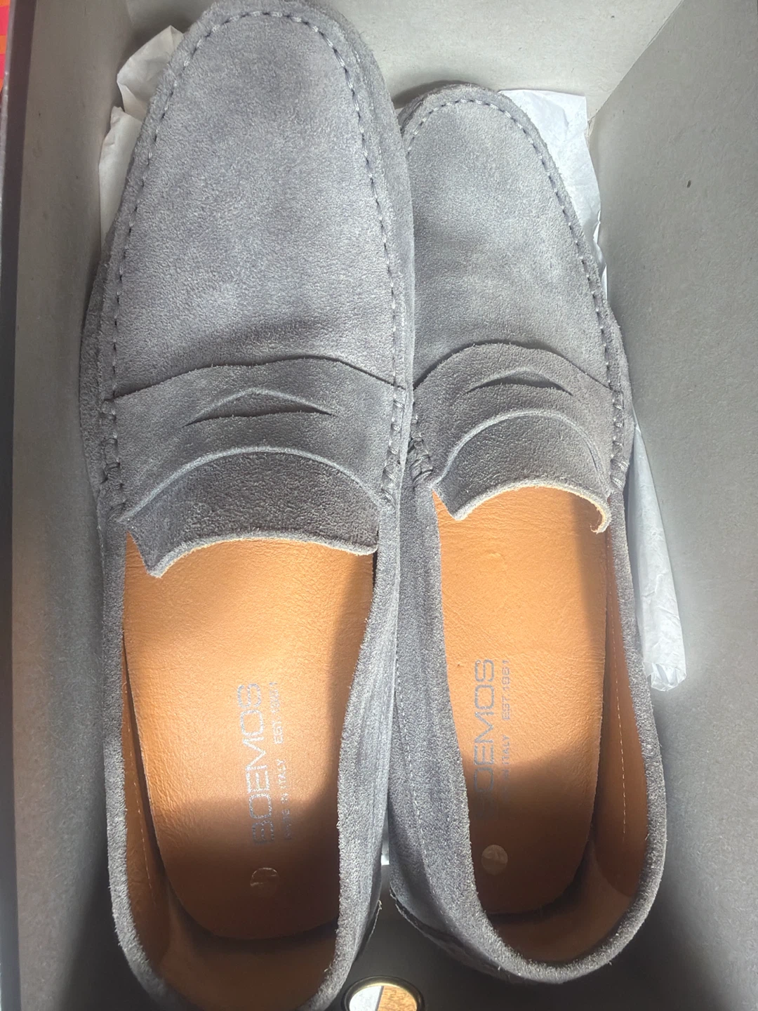 Boemos Grey Suede Loafers - Size 43 - photo 3