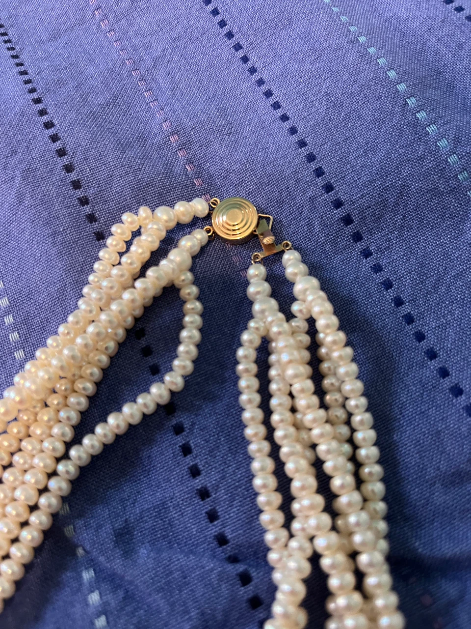 6-strand freshwater pearls w/14k gold Clasp - photo 3