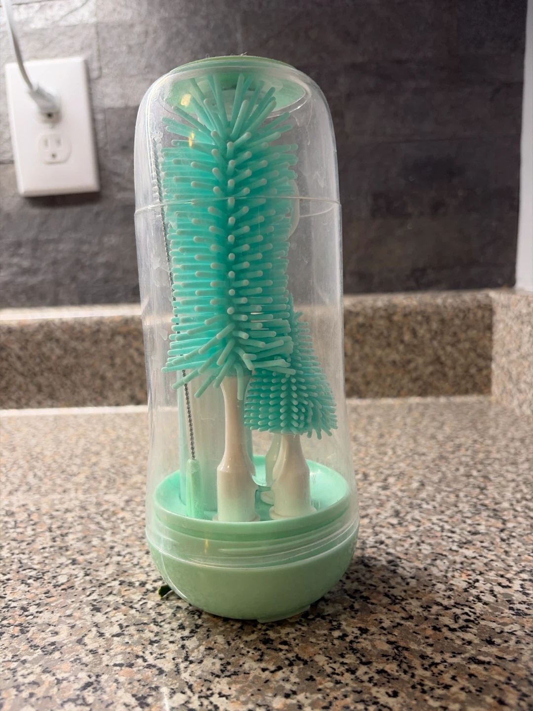 Silicone Bottle Brush Set with Dryer Stand