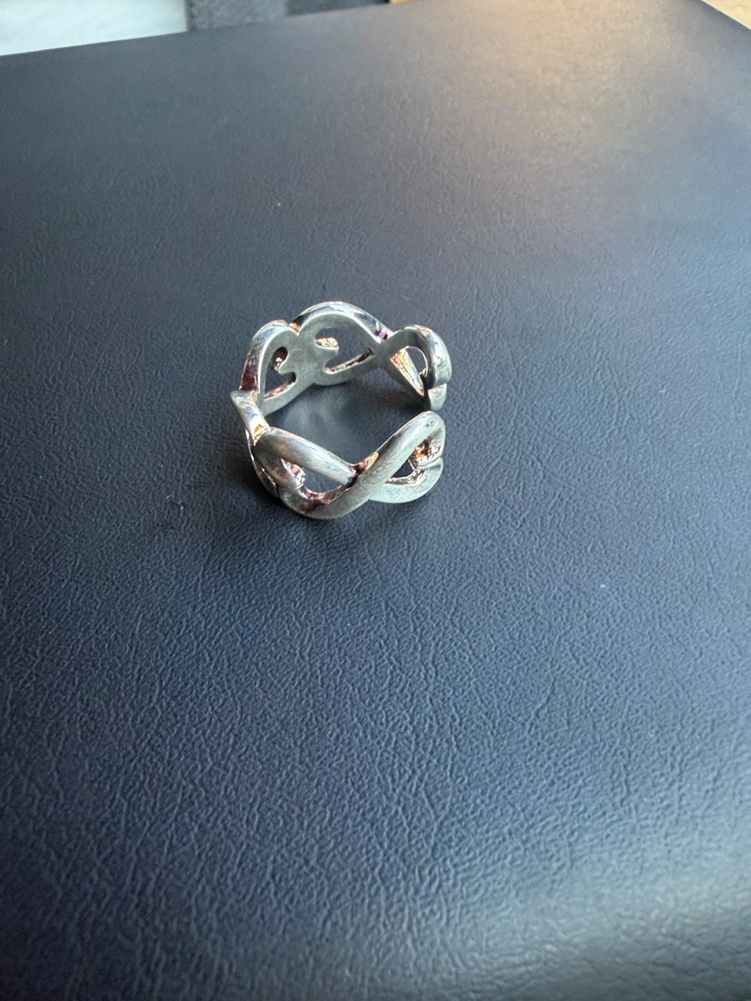 Open Heart Infinity Ring Silver 925