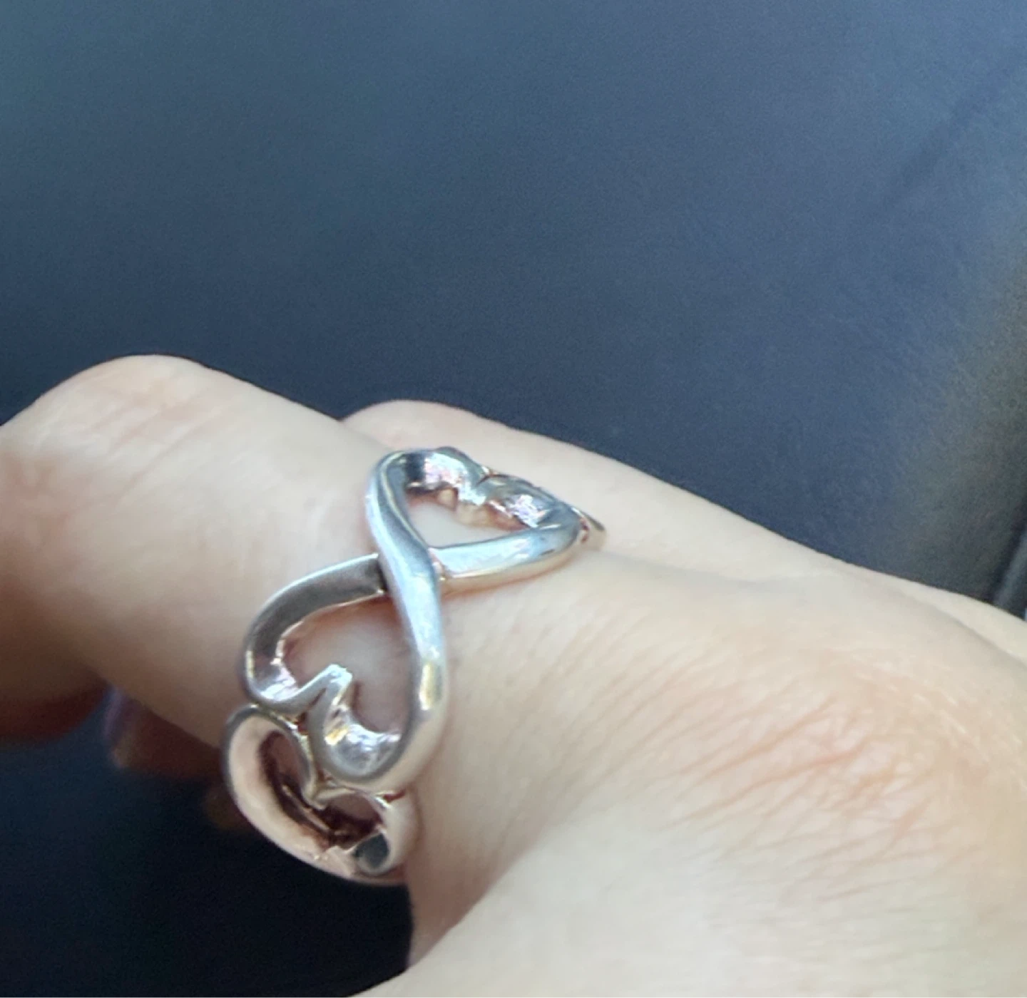 Open Heart Infinity Ring Silver 925 - photo 4