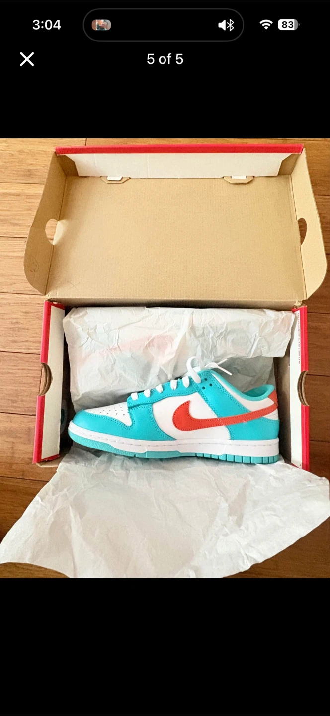 Nike Dunk Low Teal Orange White Shoes new new ds - photo 2