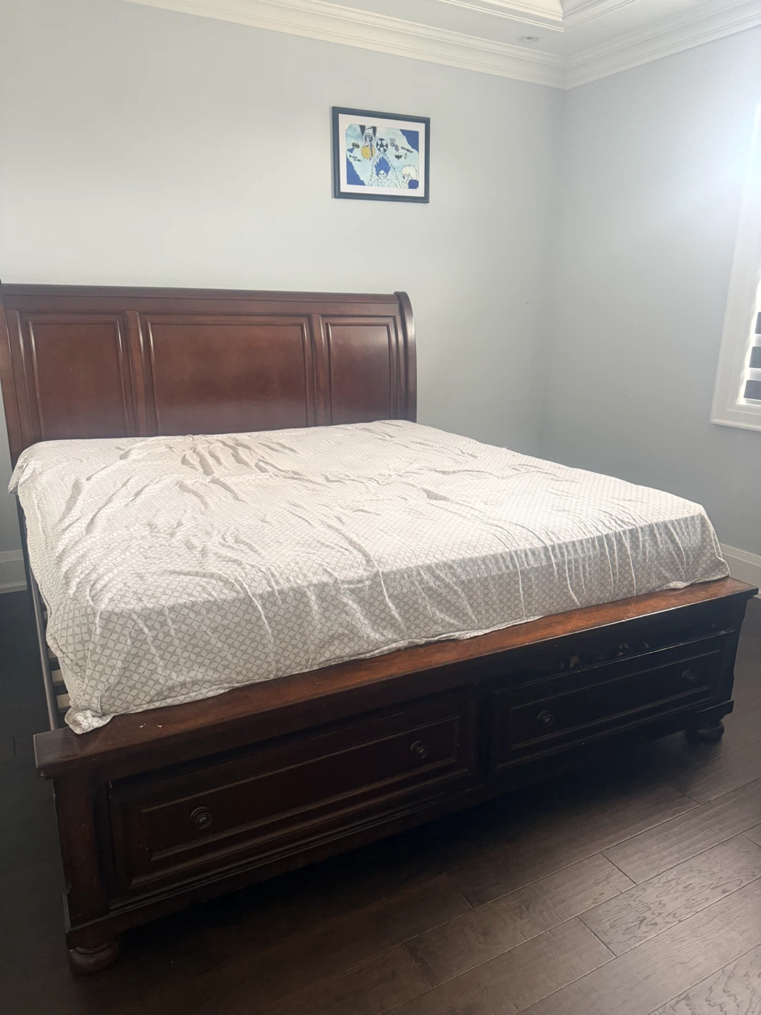 King size Bed Frame with Storage Drawers with metres - photo 2