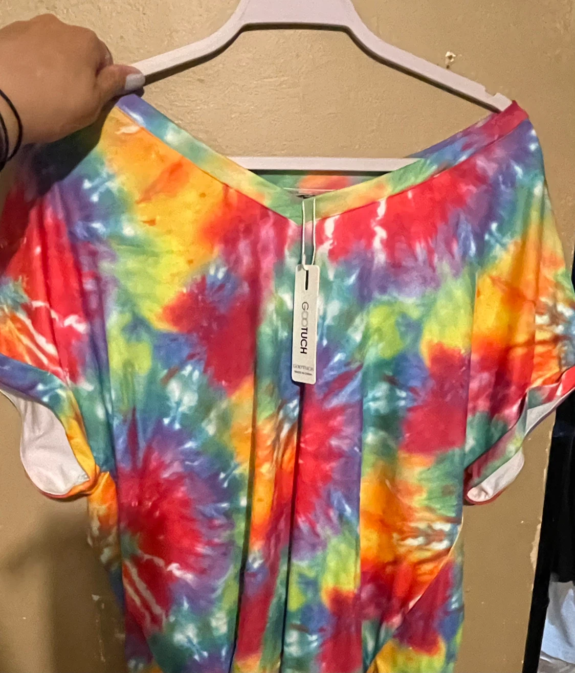 T-shirt Tie Dye V-Neck T-Shirt size xxl New - photo 2
