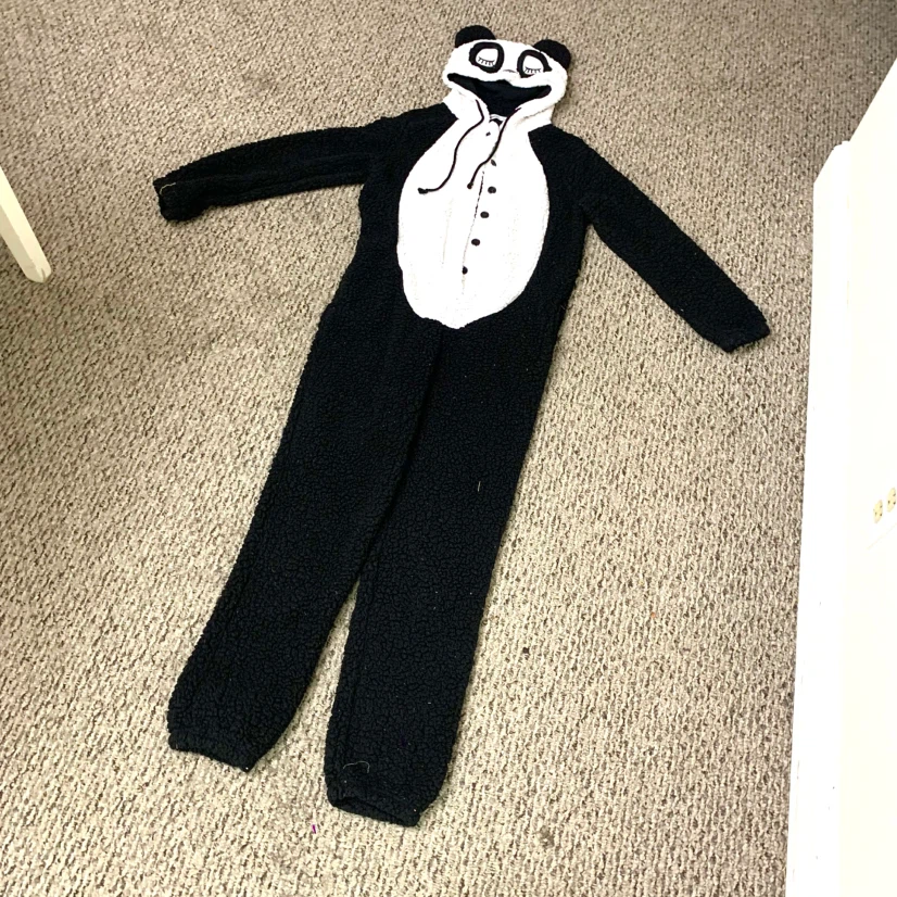 Adult Panda Onesie Pajamas Size Small Fuzzy Costume Sleepwear