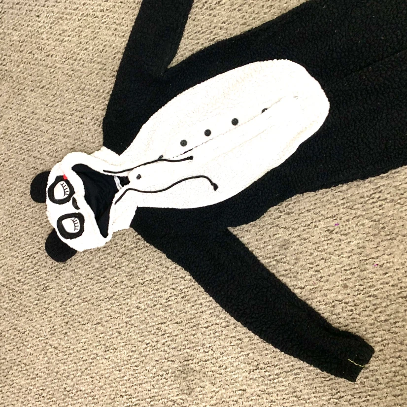 Adult Panda Onesie Pajamas Size Small Fuzzy Costume Sleepwear - photo 3