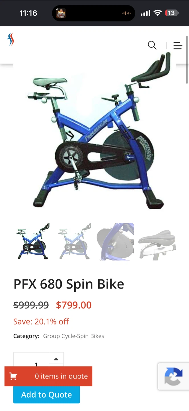 Progression PFX 680 Spin Bike - photo 2