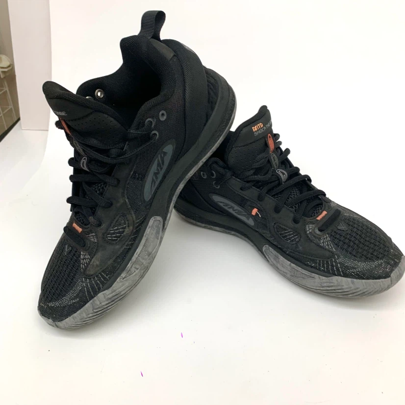Basketball Shoes Size 8 Black Grey Athletic Training Sneakers - photo 4