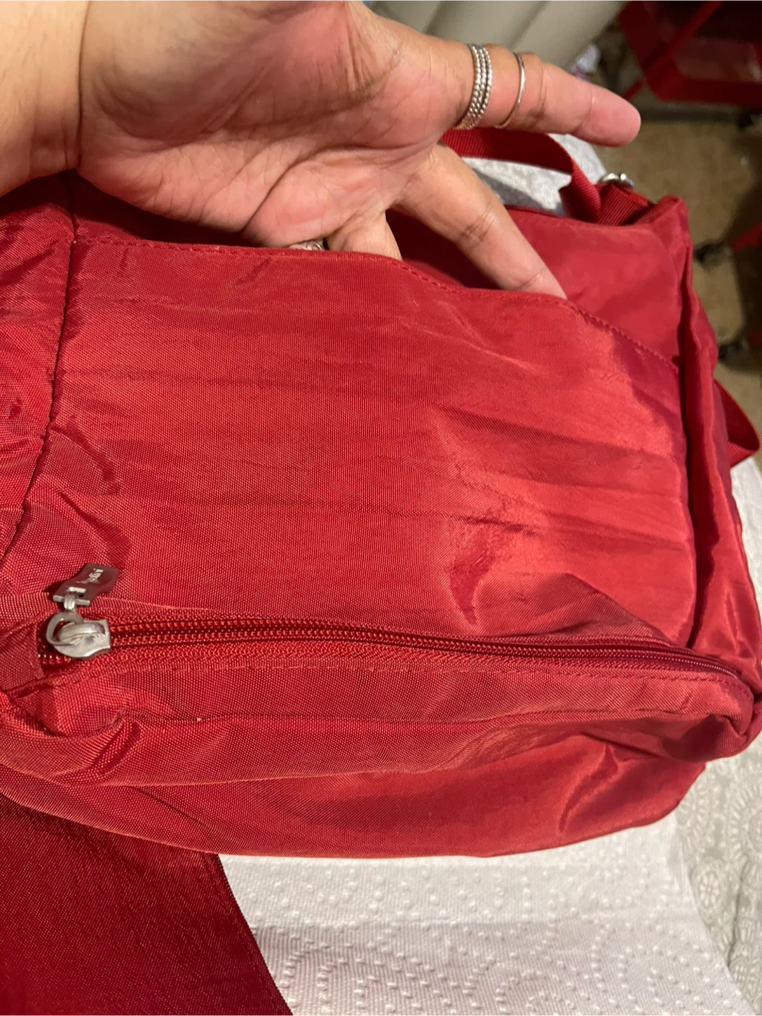 Baggallini Red Crossbody Bag with Matching Pouch - photo 4