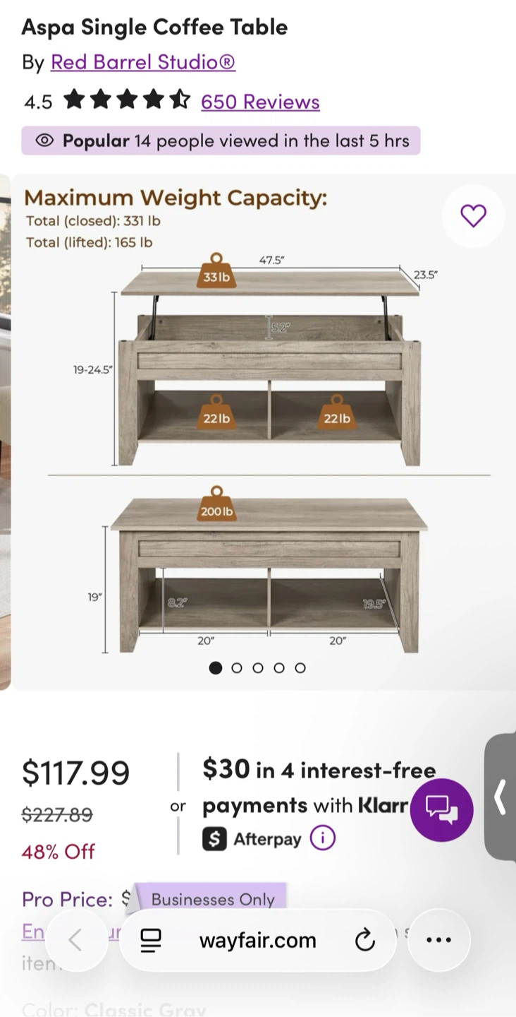 Lift Top Table - photo 5