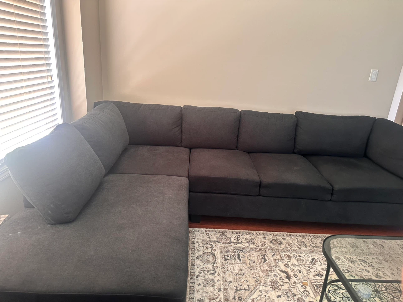 Glass Top Coffee Table with Metal Shelf - photo 3