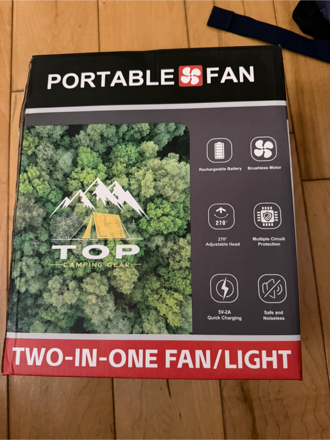 TOP Camping Gear Portable Fan and Light